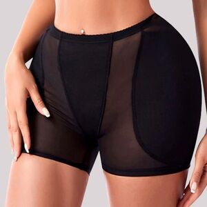Black Shapewear BBL Shorts Removable Pads